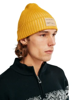 Dale of Norway Alvoy Hat - Norwegian Wool Mustard Offwhite Flash Sale