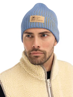 Dale of Norway Alvoy Hat - Norwegian Wool Blueshadow Mustard Best Sale