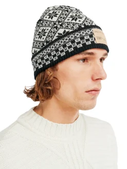 Dale of Norway Bjoroy Unisex Norwegian Wool Hat Black Off White Shop