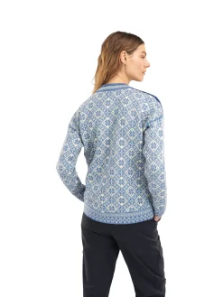 Dale of Norway Bjoroy Women's Sweater - Norwegian Wool Blueshadow Offwhite Online