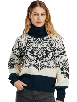 Dale of Norway Blomdalen Women's Sweater Offwhite Black Navy Discount