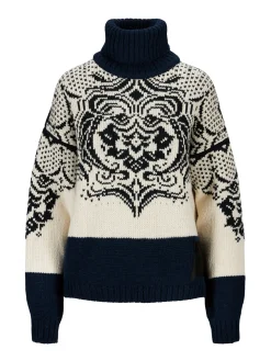 Dale of Norway Blomdalen Women's Sweater Offwhite Black Navy Discount
