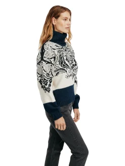 Dale of Norway Blomdalen Women's Sweater Offwhite Black Navy Discount
