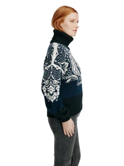Dale of Norway Blomdalen Women's Sweater Blue Offwhite Black Online