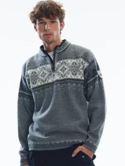 Dale of Norway Blyfjell Men's Knit Sweater Smoke Drkcharc Offwhite Lgtcha Sale