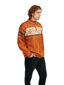 Dale of Norway Blyfjell Men's Knit Sweater Copper Offwhite Coffee Redrose Store