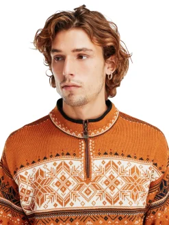 Dale of Norway Blyfjell Men's Knit Sweater Copper Offwhite Coffee Redrose Store