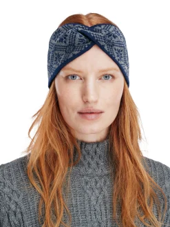 Dale of Norway Christiania Headband - Merino Wool Blue Grey Cheap