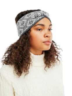 Dale of Norway Christiania Headband - Merino Wool Grey Offwhite Cheap