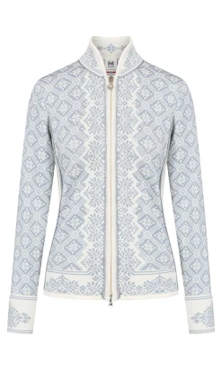 Dale of Norway Christiania Women's Jacket - Merino Wool Offwhite Metalgrey Fashion
