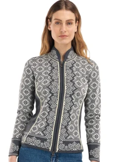 Dale of Norway Christiania Women's Jacket - Merino Wool Schiefer Off-White Best