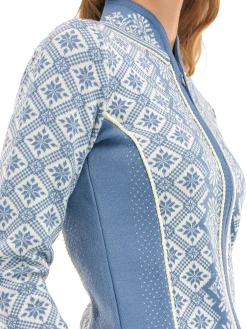 Dale of Norway Christiania Women's Jacket - Merino Wool Blueshadow Offwhite Shop