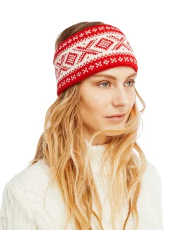 Dale of Norway Cortina 1956 Headband - Norwegian Wool Red White Cheap