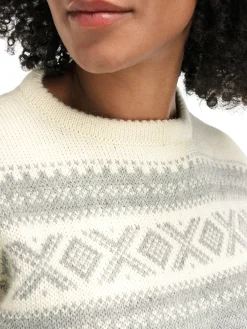 Dale of Norway Cortina 1956 Unisex Sweater - Norwegian Wool Light Charcoal Mel Off-White Cheap