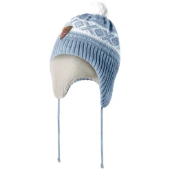 Dale of Norway Cortina Kids' Hat 2-4 Yrs - Merino Wool Lightblue Offwhite Outlet