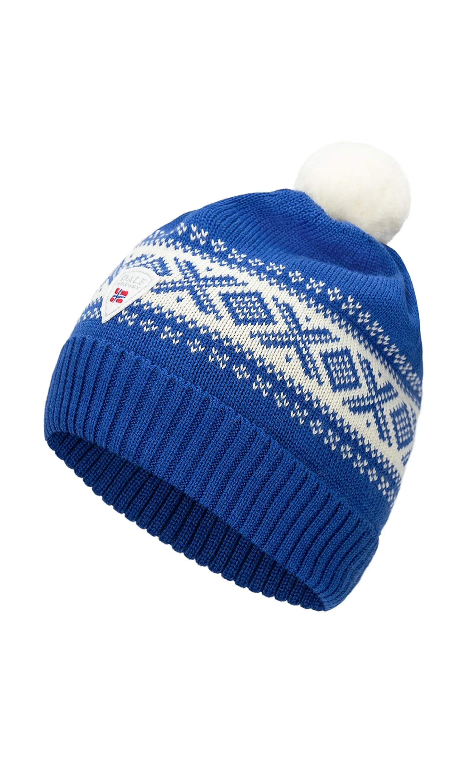 Dale of Norway Cortina Kids Hat 4-8 Yrs - Merino Wool Ultramarine Off White Online