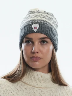 Dale of Norway Cortina Thin Wool Hat - Norwegian Wool Smoke Offwhite Sale