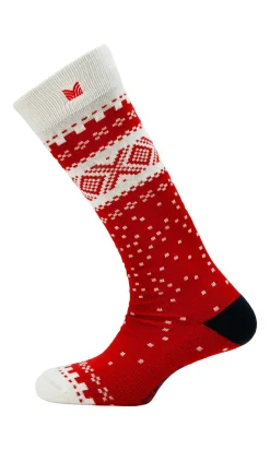 Dale of Norway Cortina Wool Socks High Raspberry Offwhite Navy Cheap