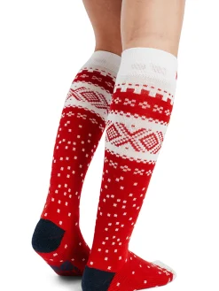 Dale of Norway Cortina Wool Socks High Raspberry Offwhite Navy Cheap