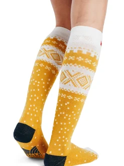 Dale of Norway Cortina Wool Socks High Mustard Offwhite Darkcharcoal Cheap