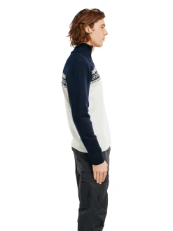 Dale of Norway Dalestolen Men's Merino Wool Sweater Offwhite Navy Best Sale