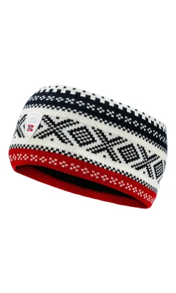 Dale of Norway Dystingen Unisex Merino Wool Headband Navy Offwhite Raspberry Hot
