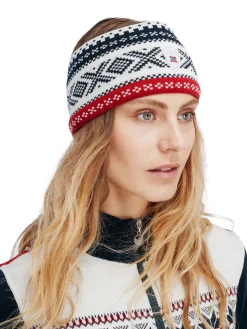 Dale of Norway Dystingen Unisex Merino Wool Headband Navy Offwhite Raspberry Hot