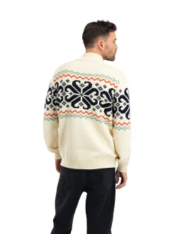Dale of Norway Falkeberg Men's Sweater Offwhite Black Green Orange Shop