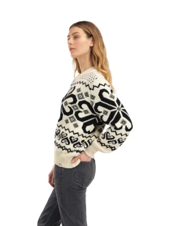 Dale of Norway Falkeberg Women's Sweater Offwhite Black Best