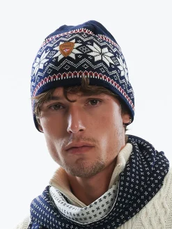 Dale of Norway Garmisch Hat - Merino Wool Navy Offwhite Red Cheap