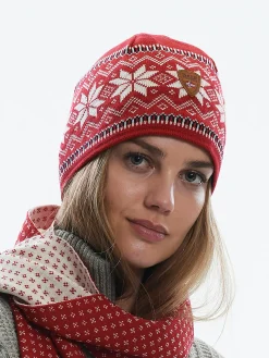 Dale of Norway Garmisch Hat - Merino Wool Red Offwhite Navy Fashion