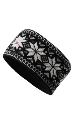 Dale of Norway Garmisch Headband - Merino Wool Black Off White Dark Charc Clearance