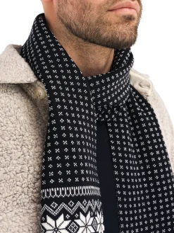 Dale of Norway Garmisch Scarf - Merino Wool Black White Shop