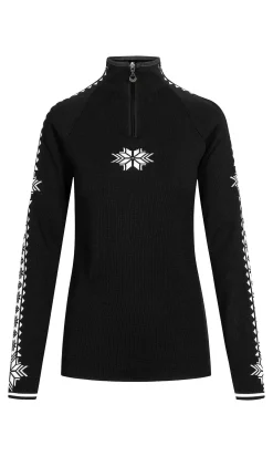 Dale of Norway Geilo Women's Sweater - Merino Wool Black Offwhite Best Sale