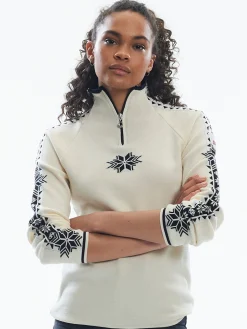 Dale of Norway Geilo Women's Sweater - Merino Wool Offwhite Black Shop
