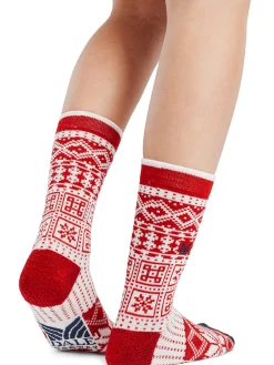 Dale of Norway History Wool Socks Raspberry Offwhite Navy Clearance