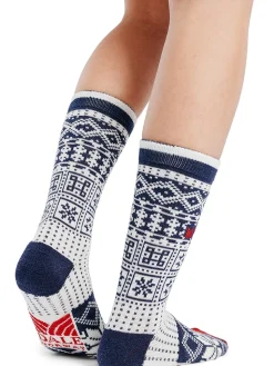 Dale of Norway History Wool Socks Navy Offwhite Raspberry Hot