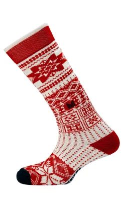 Dale of Norway History Wool Socks High Raspberry Offwhite Navy Best