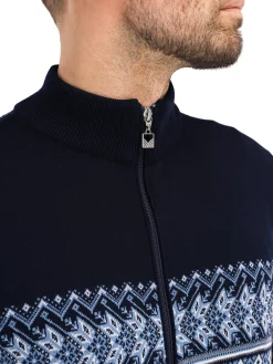 Dale of Norway Hovden Men's Jacket - Merino Wool Navy Offwhite Blueshadow Smoke Discount