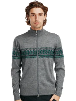 Dale of Norway Hovden Men's Jacket - Merino Wool Smoke Brightgreen Fashion