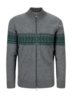 Dale of Norway Hovden Men's Jacket - Merino Wool Smoke Brightgreen Fashion