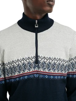 Dale of Norway Hovden Men's Sweater - Merino Wool Navy Blueshadow Indigo Online
