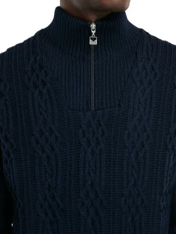 Dale of Norway Hoven Men's Knit Sweater Navy Best