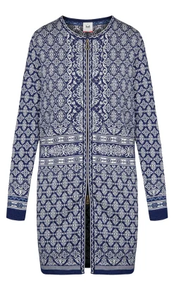 Dale of Norway Ingeborg Women's Jacket - Merino Electricstorm Offwhite Blue Cheap