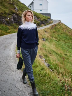 Dale of Norway Isfrid Women's Merino Wool Sweater Marine Cheap