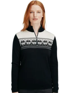 Dale of Norway Liberg Women's Sweater Black Schiefer Offwhite New