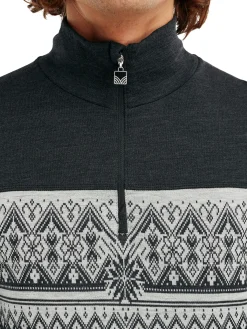 Dale of Norway Moritz Basic Men's Sweater - Superfine Merino Darkcharcoal Offwhite Outlet