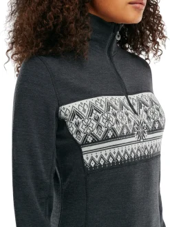 Dale of Norway Moritz Basic Women's Sweater - Superfine Merino Darkcharcoal Offwhite Cheap