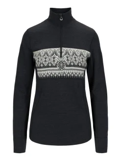 Dale of Norway Moritz Basic Women's Sweater - Superfine Merino Darkcharcoal Offwhite Cheap