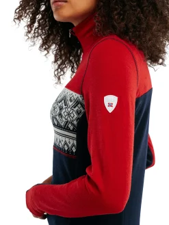 Dale of Norway Moritz Basic Women's Sweater - Superfine Merino Raspberry Navy Offwhite New